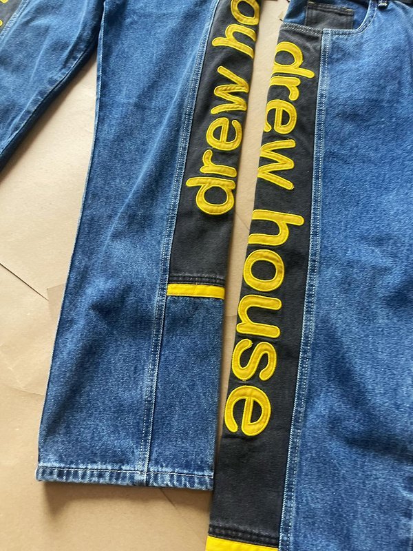 Джинсовые Штаны New Drew House Smiling Face "Blue" фото № 5