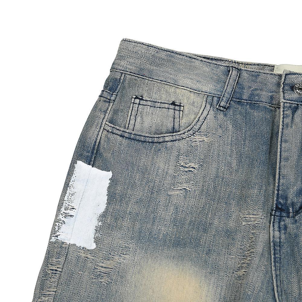 Джинсы Gallery Dept. LA Flare Distressed Splash "Grey" фото № 5