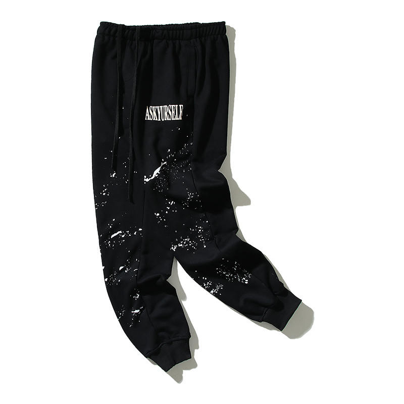 Штаны Askyurself White Splashes "Black" фото № 6