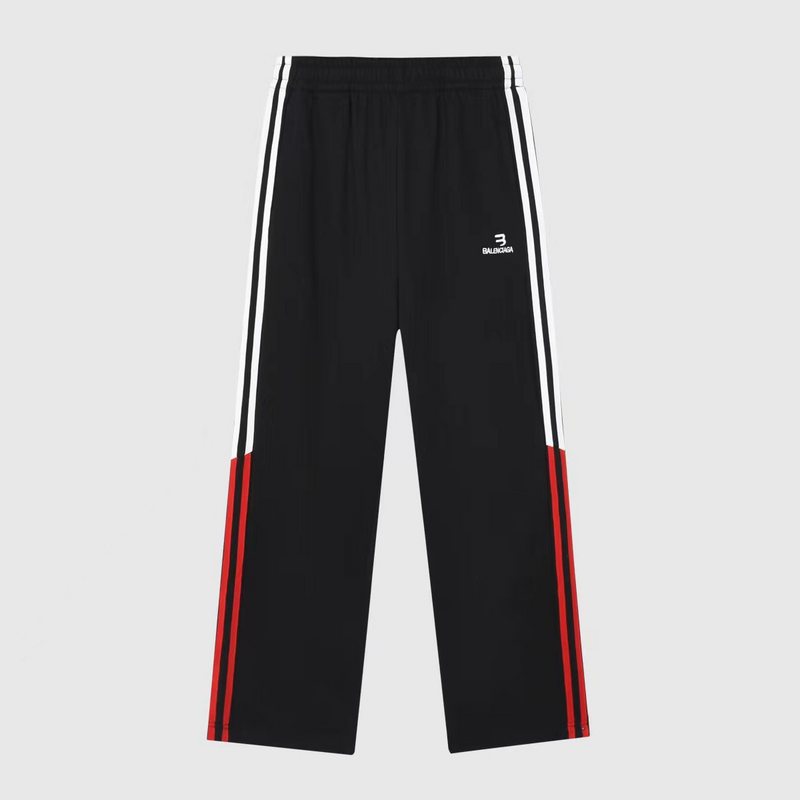 Штаны Balenciaga With Red And White Stripe "Black" фото № 7