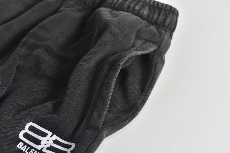 Штаны Balenciaga Elastic Band Pockets Brand Logo "Black" фото № 3