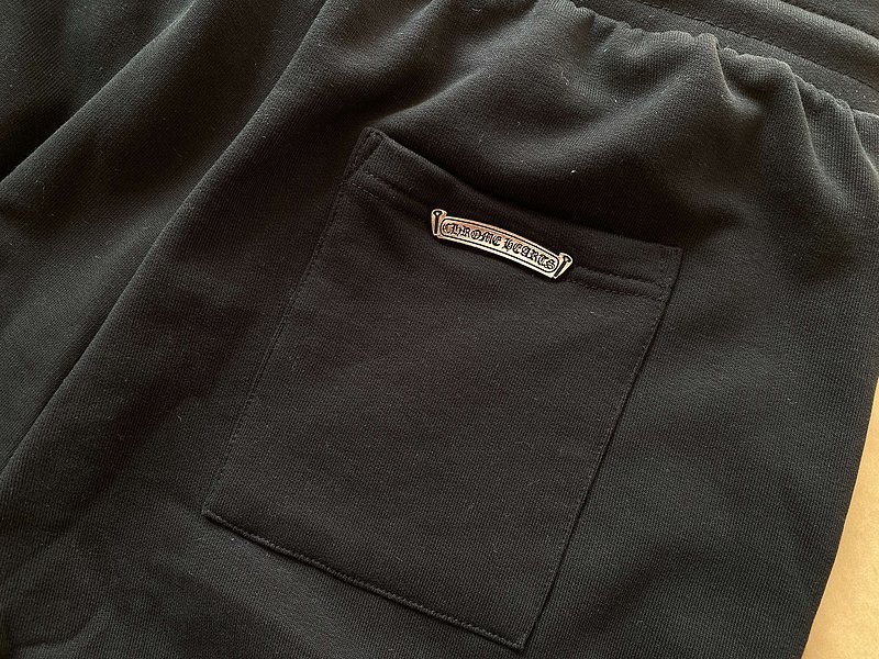 Штаны Chrome Hearts Embroidered Crosses Front "Black" фото № 3