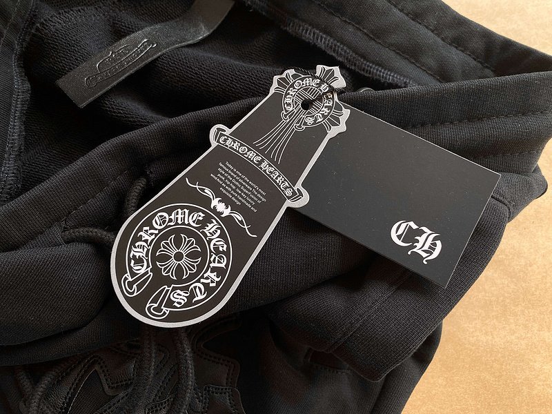 Штаны Chrome Hearts Embroidered Crosses Front "Black" фото № 7