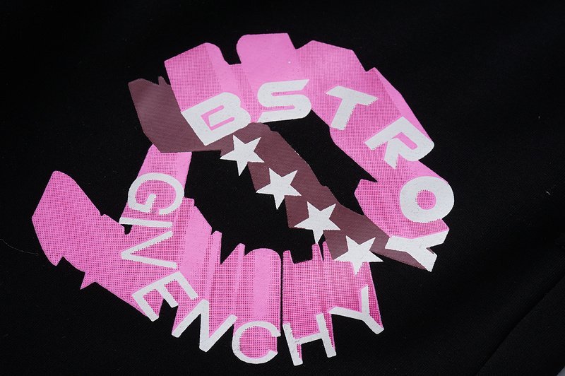 Штаны Givenchy With Pink Logo BSTROY "Black" фото № 6