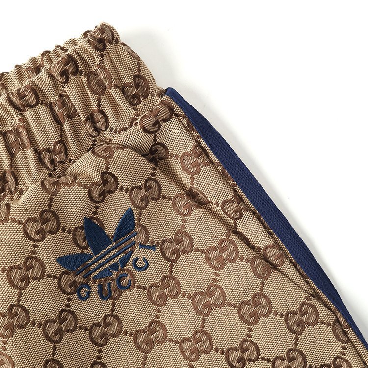 Штаны Gucci X Adidas Branded "Brown" фото № 2