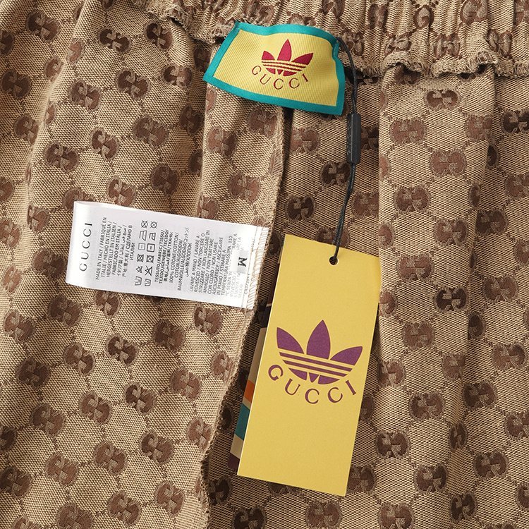 Штаны Gucci X Adidas Branded "Brown" фото № 5