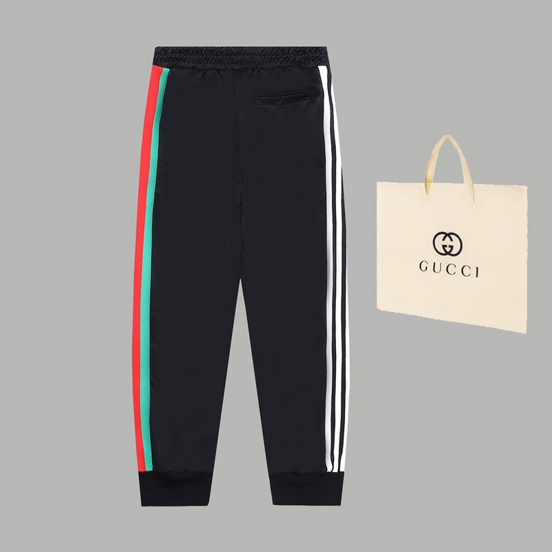 Штаны Gucci X Adidas Having Turquoise Stripe "Black" фото № 8
