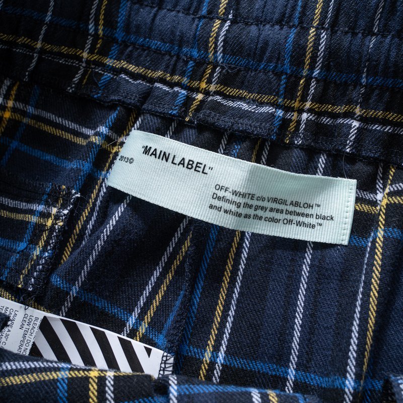 Штаны Off White Checkered "Blue" фото № 6