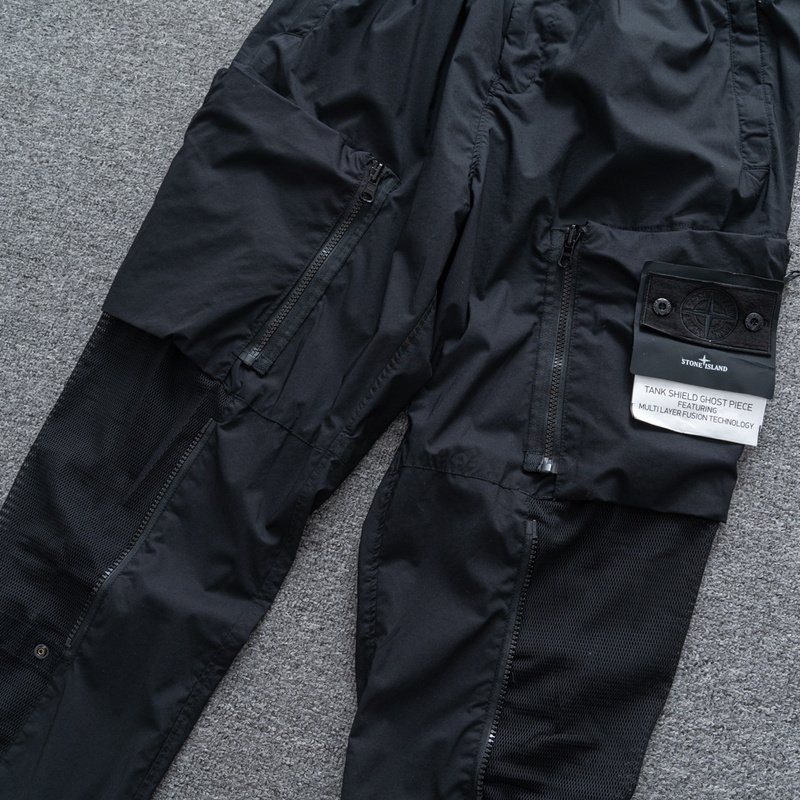 Штаны Stone Island With Mesh "Black" фото № 2