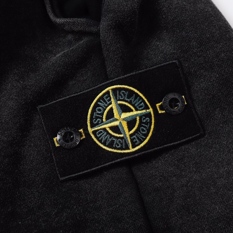 Штаны Stone Island With White Ties - Straight "Black/Yellow" фото № 3