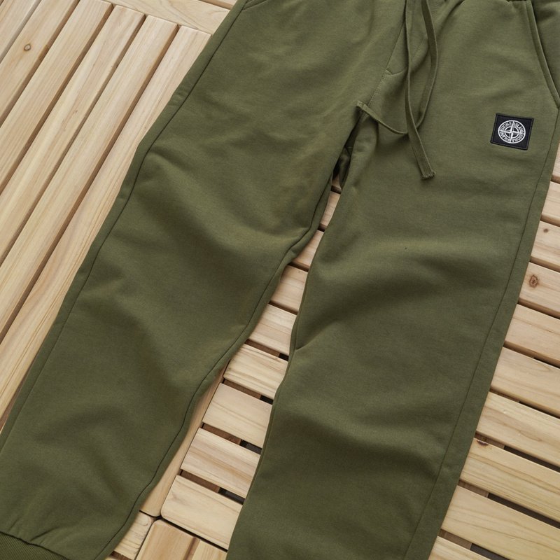 Штаны Stone Island With Patch - In Monochrome Style "Green" фото № 4