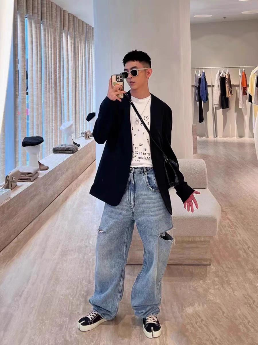 Пиджак Maison Margiela Four Backside Threads "Black" фото № 7