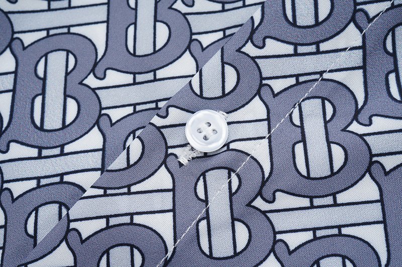 Рубашка Burberry Repeating Logo Letters "Gray" фото № 3