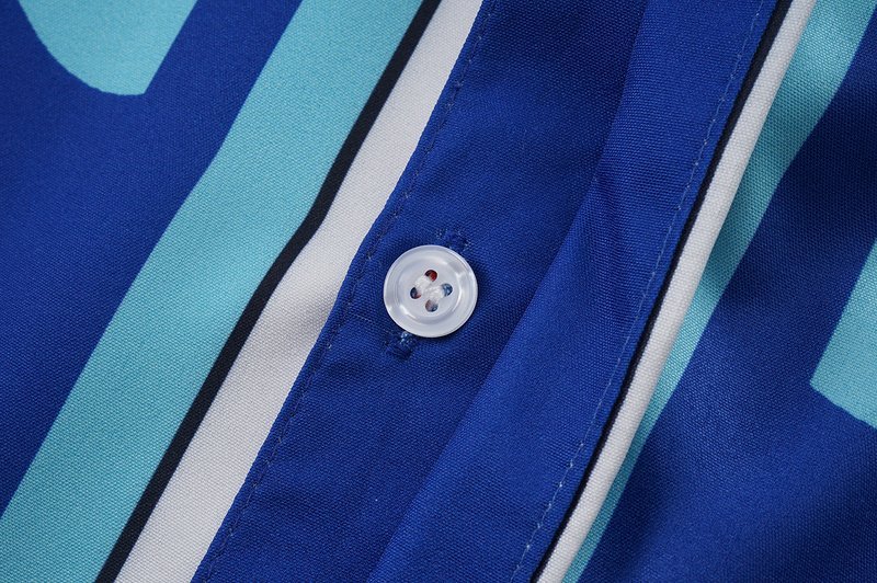 Рубашка Casablanca Colorful Figures And Edge Stripes "Blue" фото № 3