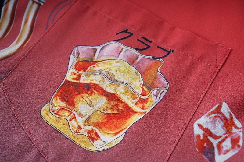 Рубашка Casablanca Cocktail Print "Red" фото № 3