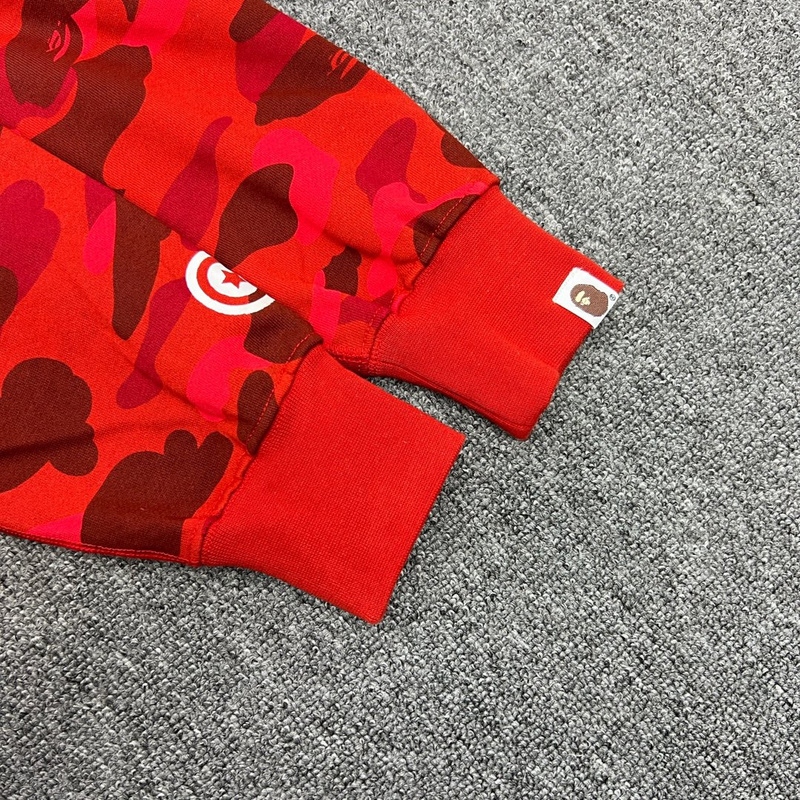 Худи A Bathing Ape Shark Hood "Red" фото № 5