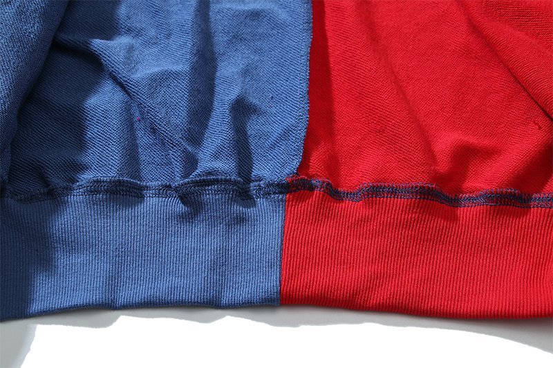 Худи A Bathing Ape Two Personalities - ZIP "Red/Blue" фото № 7