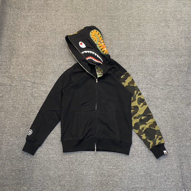 Худи A Bathing Ape Buttoned Head "Black" фото № 4