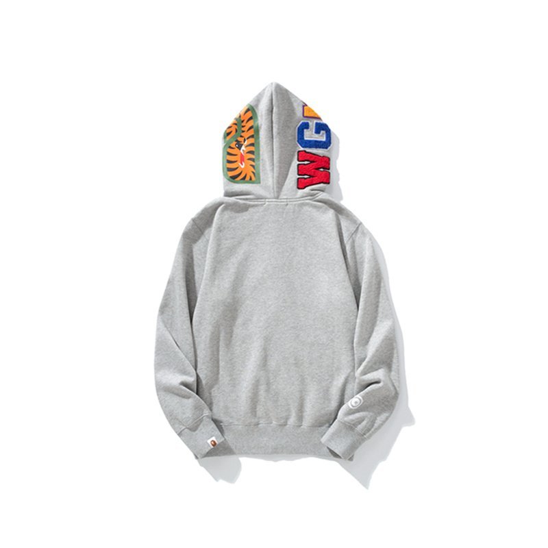 Худи A Bathing Ape Red Hood Shark Zip "Gray" фото № 2
