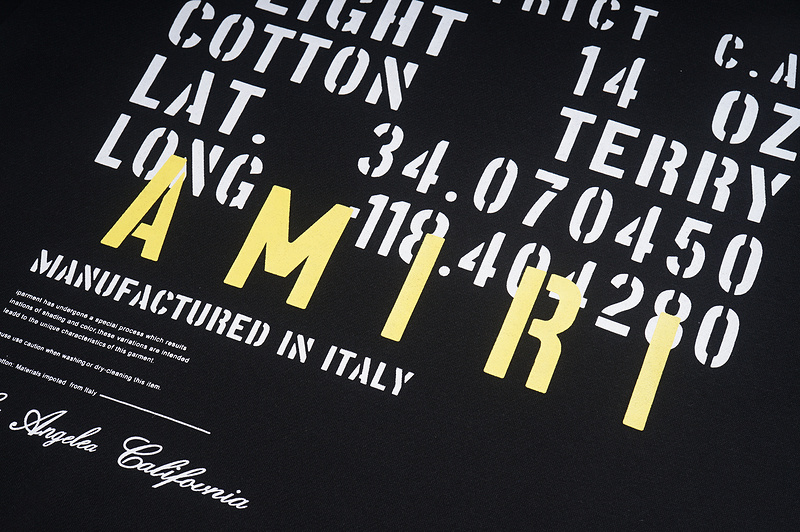 Худи Amiri Manufactured In Italy Text "Black" фото № 2