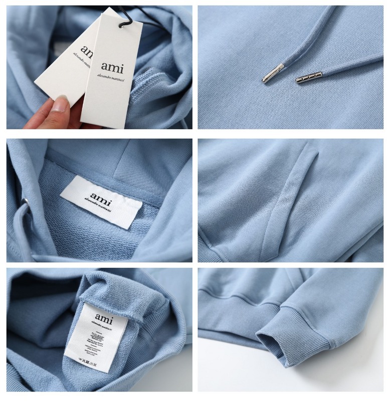 Худи Amiri With A Small Heart Logo "Blue" фото № 4