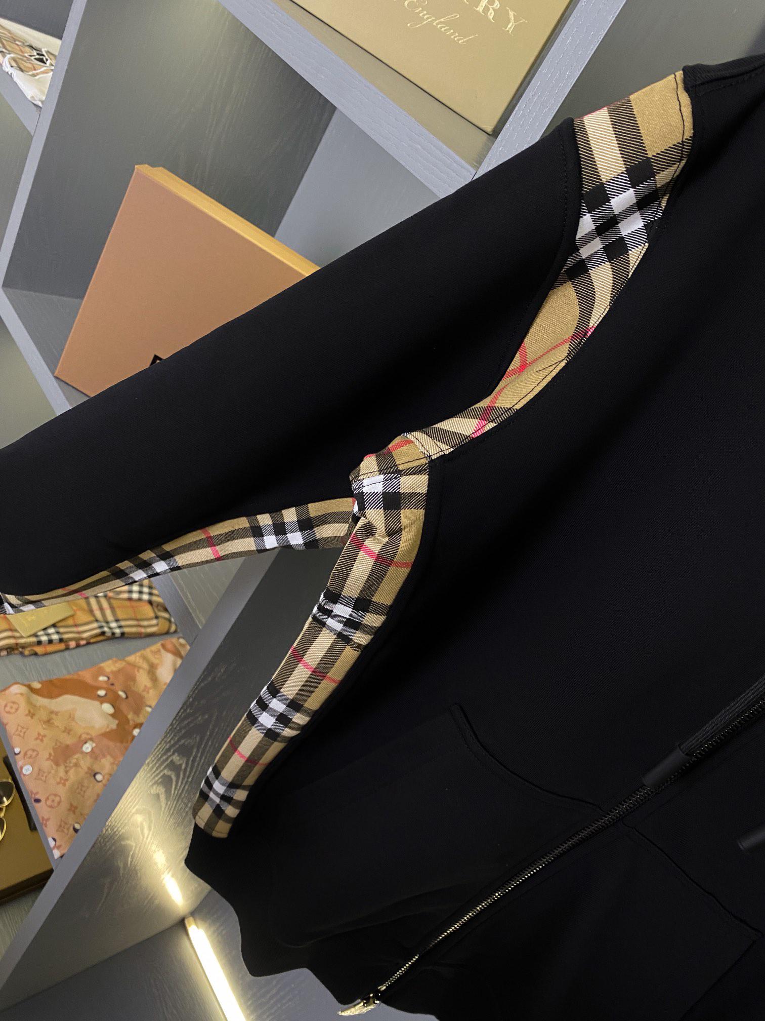 Худи Burberry Checked Print On The Sides "Black" фото № 6