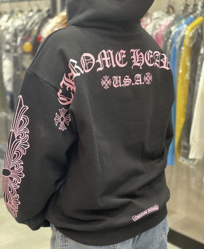 Худи Chrome Hearts Ornament Print "Black" фото № 5