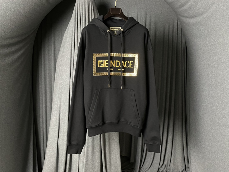 Худи Fendi X Versace Golden Logo "Black" фото № 6