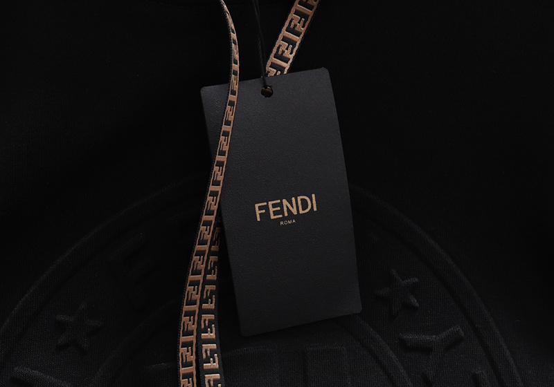 Худи Fendi Brand Style Sleeve "Black" фото № 5