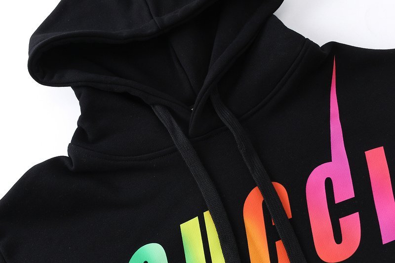 Худи Gucci Kangaroo Pocket Thorny Logo "Black" фото № 3