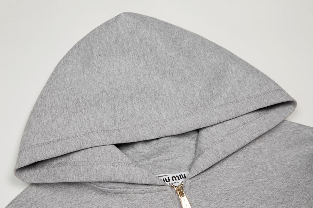 Толстовка Miu Miu Breathable Material "Gray" фото № 4
