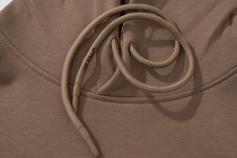 Худи Off White With Gray Diagonal Stripes "Brown" фото № 8