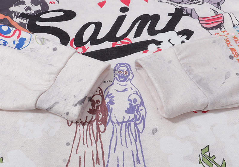 Худи Saint Michael Good And Evil "White/Gray" фото № 3