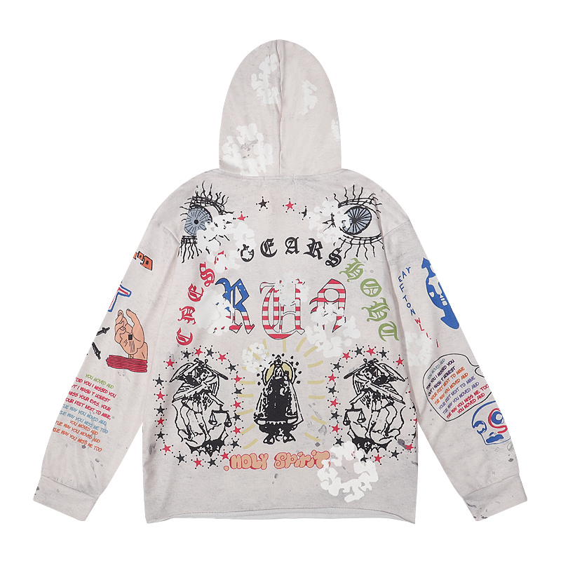 Худи Saint Michael Good And Evil "White/Gray" фото № 7