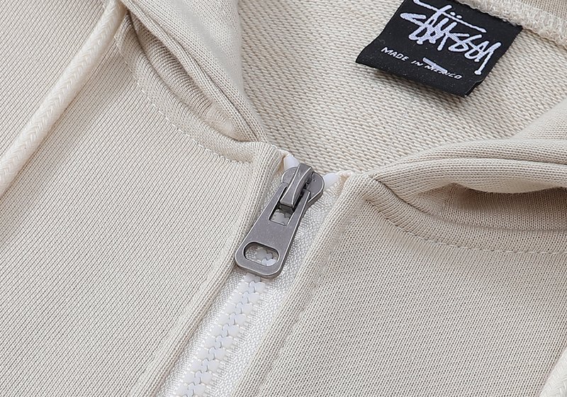 Худи Stussy Facsimile Style Logo ZIP "Beige" фото № 8