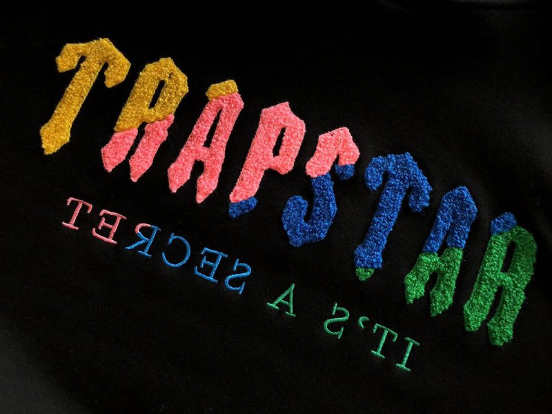Худи Trapstar Wide Front Pocket And Three Color Embroidered Logo "Black" фото № 6