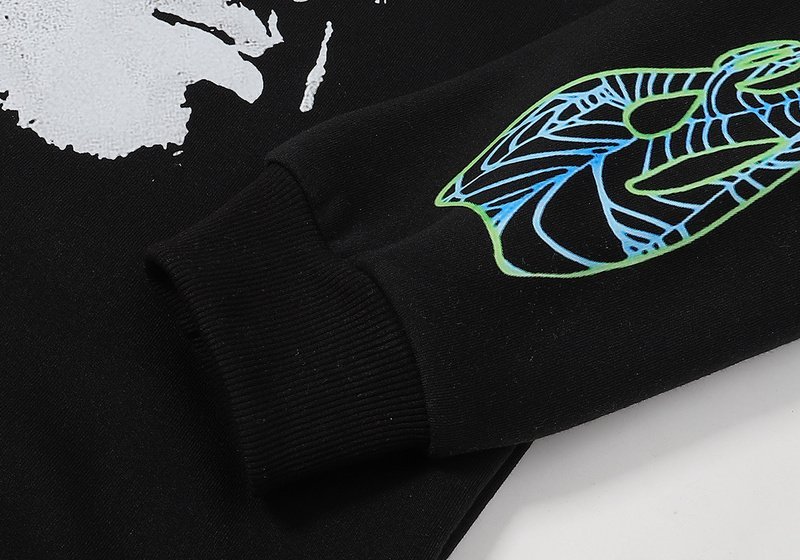 Худи Juice Wrld Sp5der 55555 With Logo "Black" фото № 7