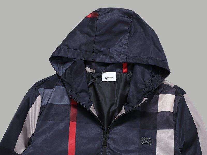 Ветровка Burberry With Logo - Tartan Style "Blue/Gray" фото № 8