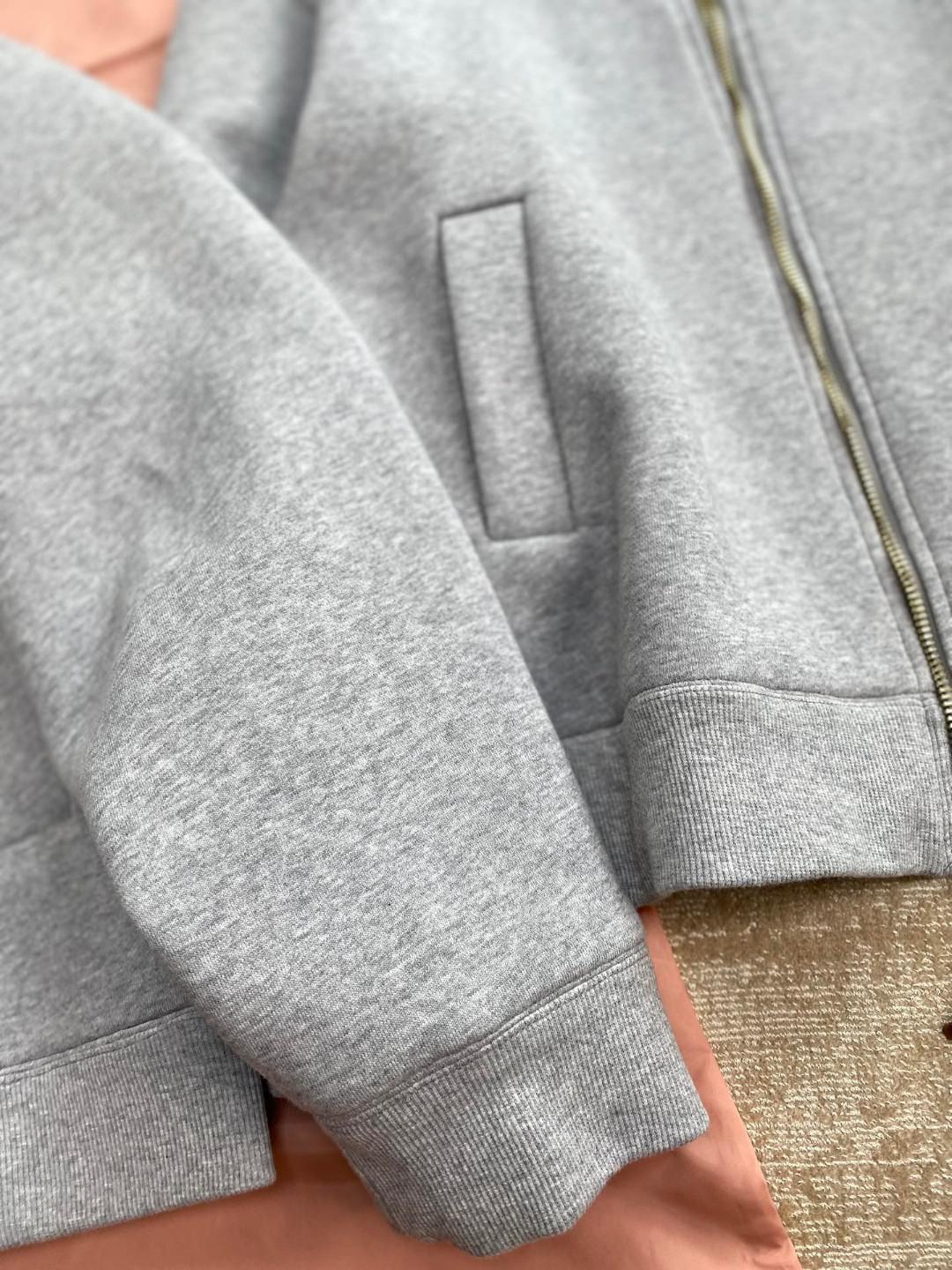 Куртка-бомбер Miu Miu Frontside Mini Brown Logo Miu Miu "Gray" фото № 2