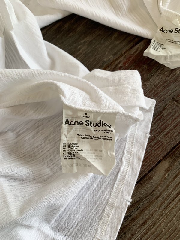 Лонгслив Acne Studios Inscription Stockholm 1996 "White" фото № 5
