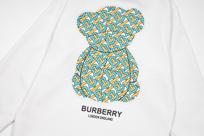 Лонгслив Burberry Branded Bear "White" фото № 5