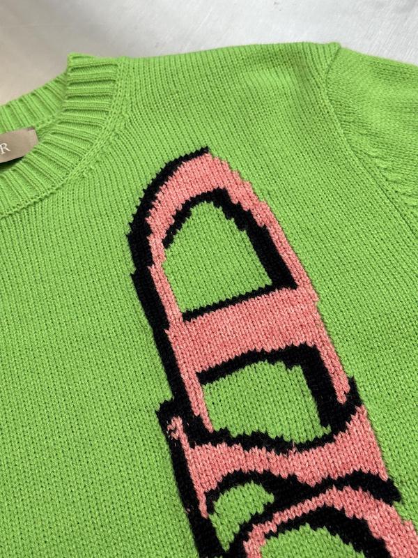 Лонгслив Christian Dior Logo From Top To Bottom "Green" фото № 4