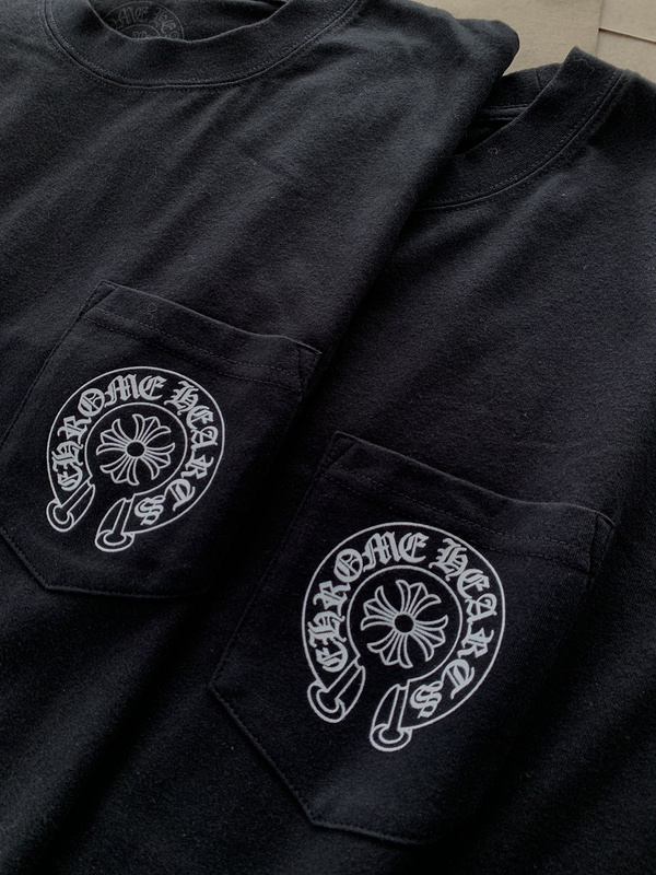 Лонгслив Chrome Hearts Long and Short Sleeve Logo print "Black" фото № 6