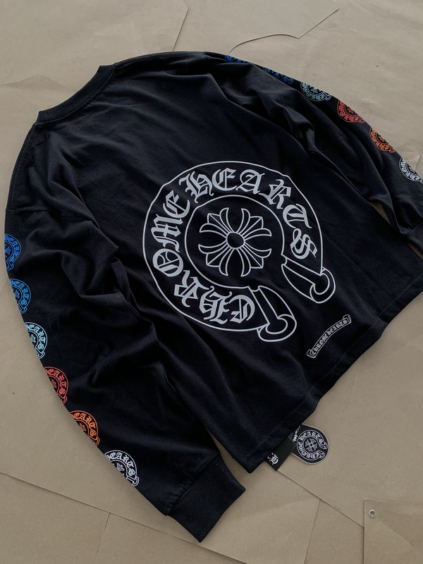 Лонгслив Chrome Hearts Long and Short Sleeve Logo print "Black" фото № 5