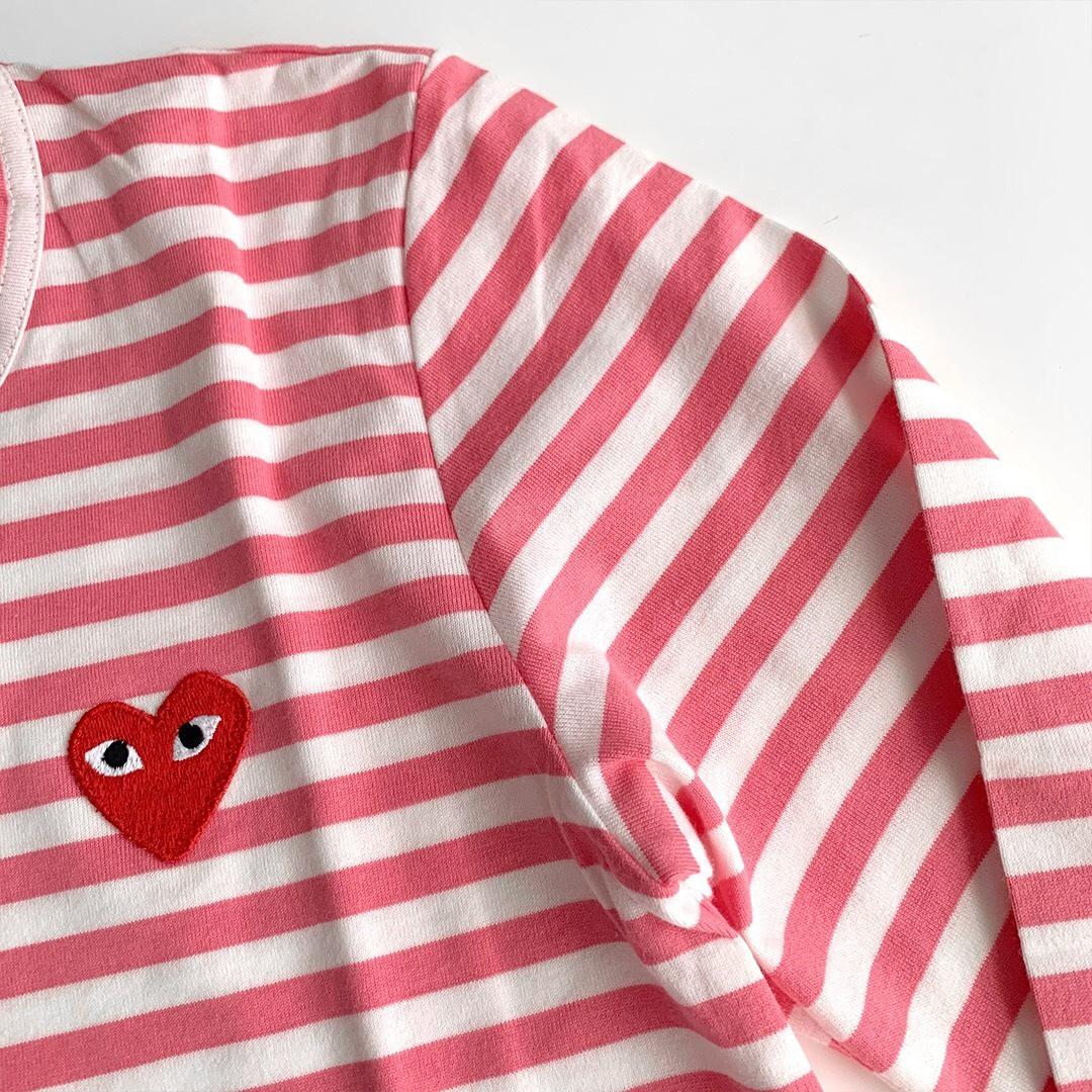 Лонгслив Comme des Garçons Play Heart Colors "Pink" фото № 5