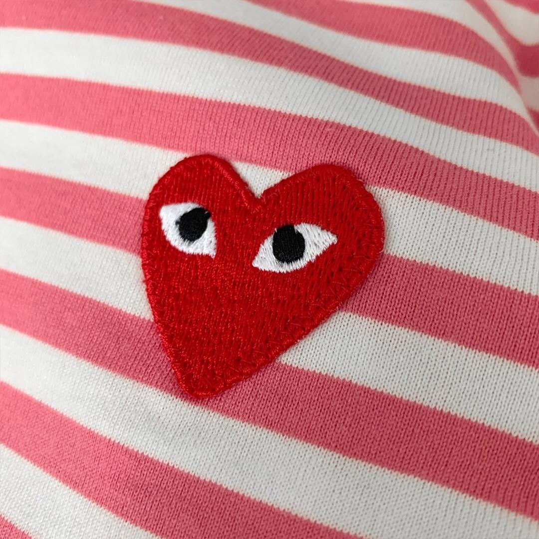 Лонгслив Comme des Garçons Play Heart Colors "Pink" фото № 3