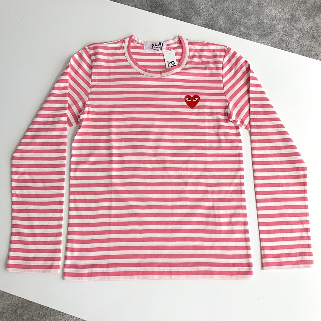 Лонгслив Comme des Garçons Play Heart Colors "Pink" фото № 2