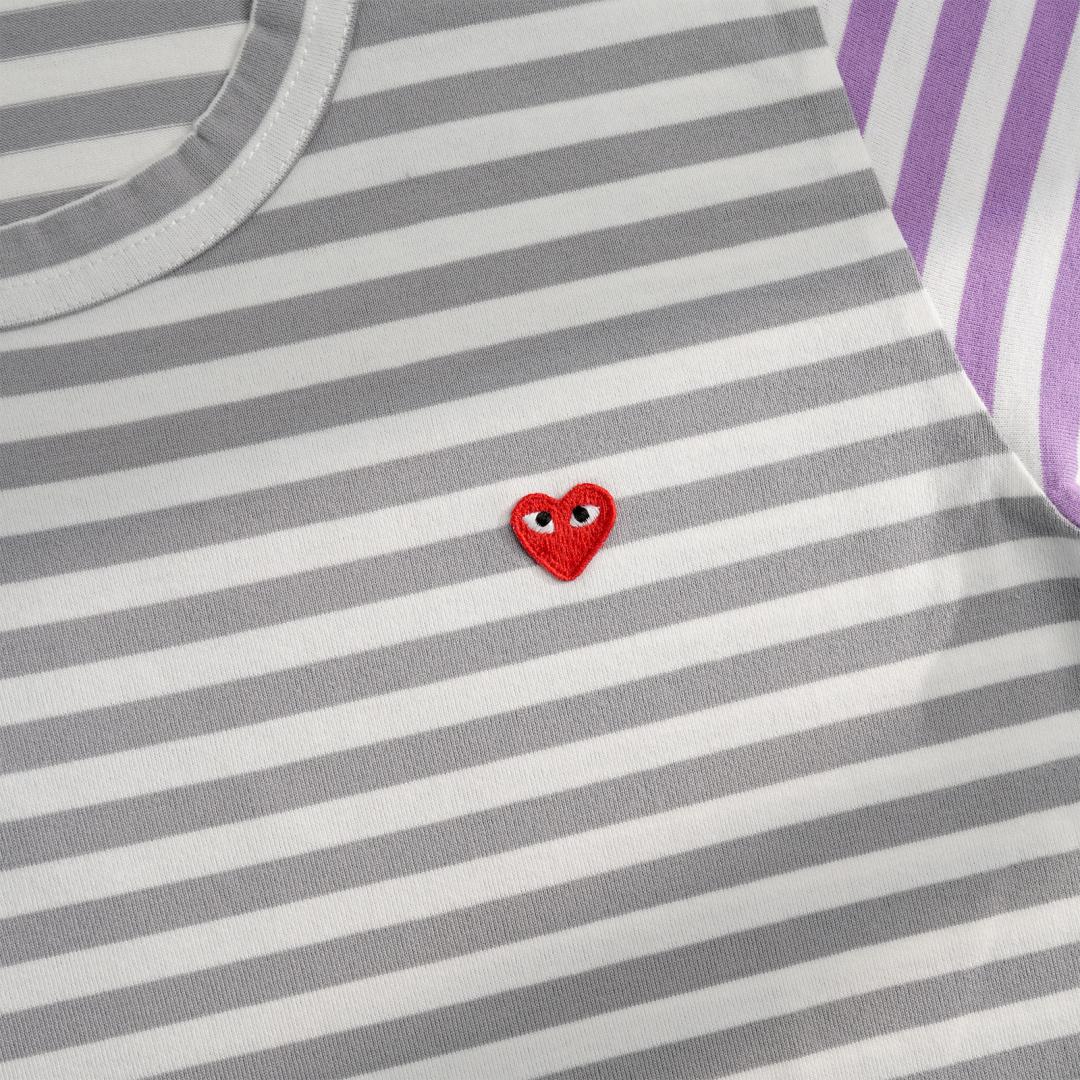 Лонгслив Comme des Garçons Play Sleeve Multicolors "Gray/Violet" фото № 3