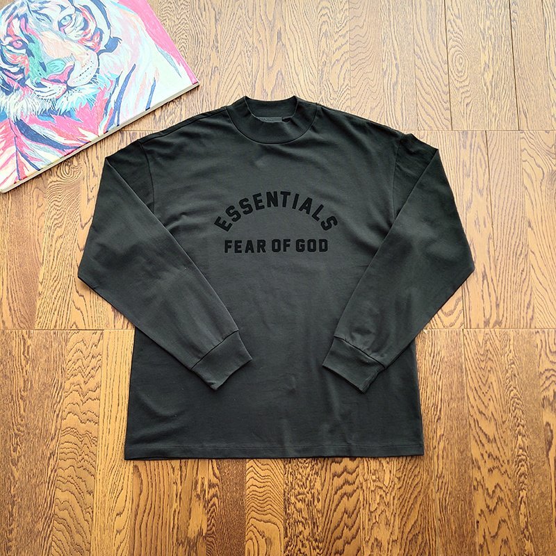 Лонгслив Fear Of God With Logo Brand "Black" фото № 9