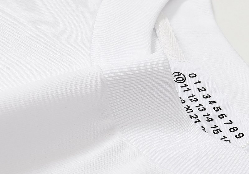 Лонгслив MM6 Long Sleeves Numbers "White" фото № 3